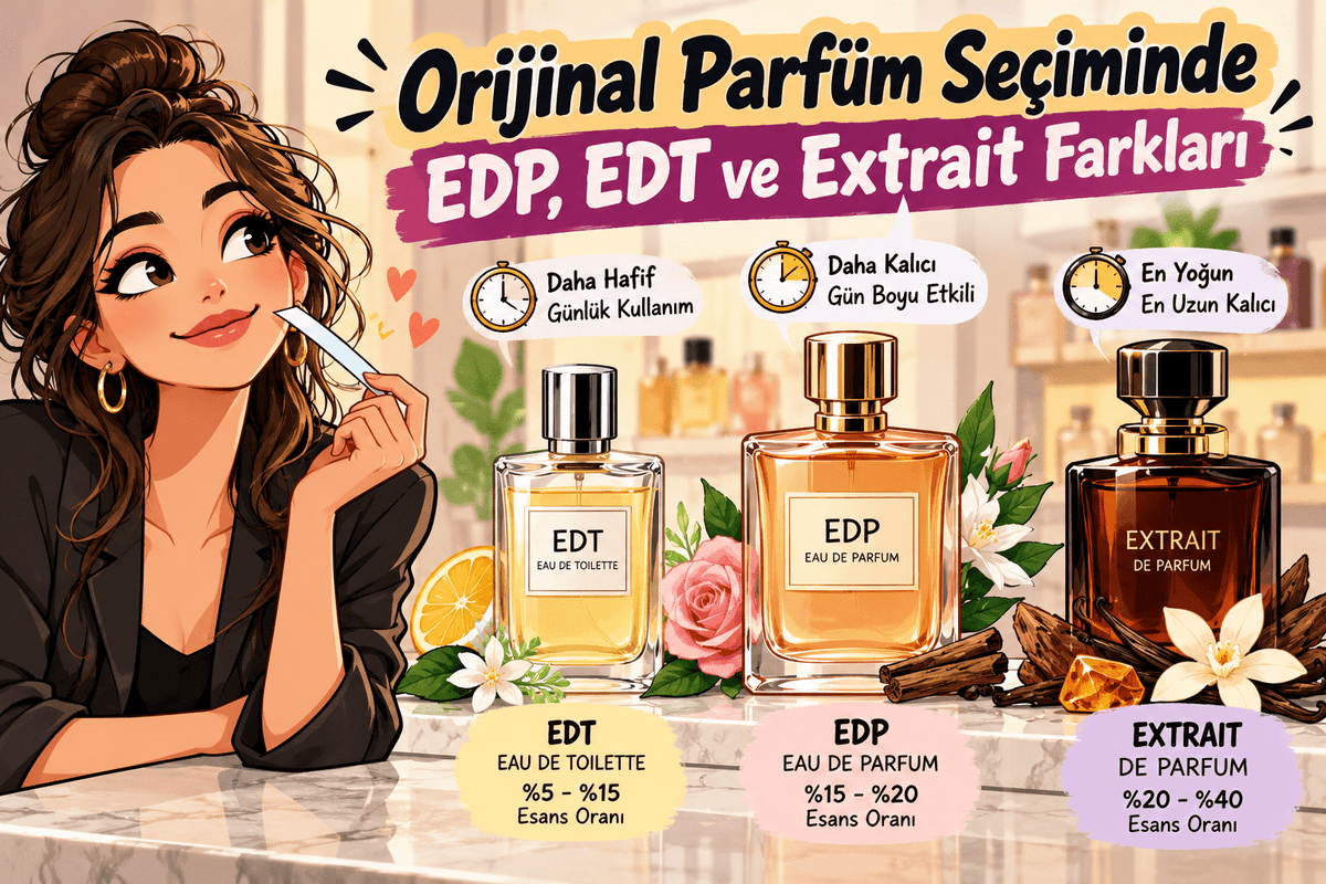 Orijinal parfüm seçiminde EDP, EDT ve Extrait farkları