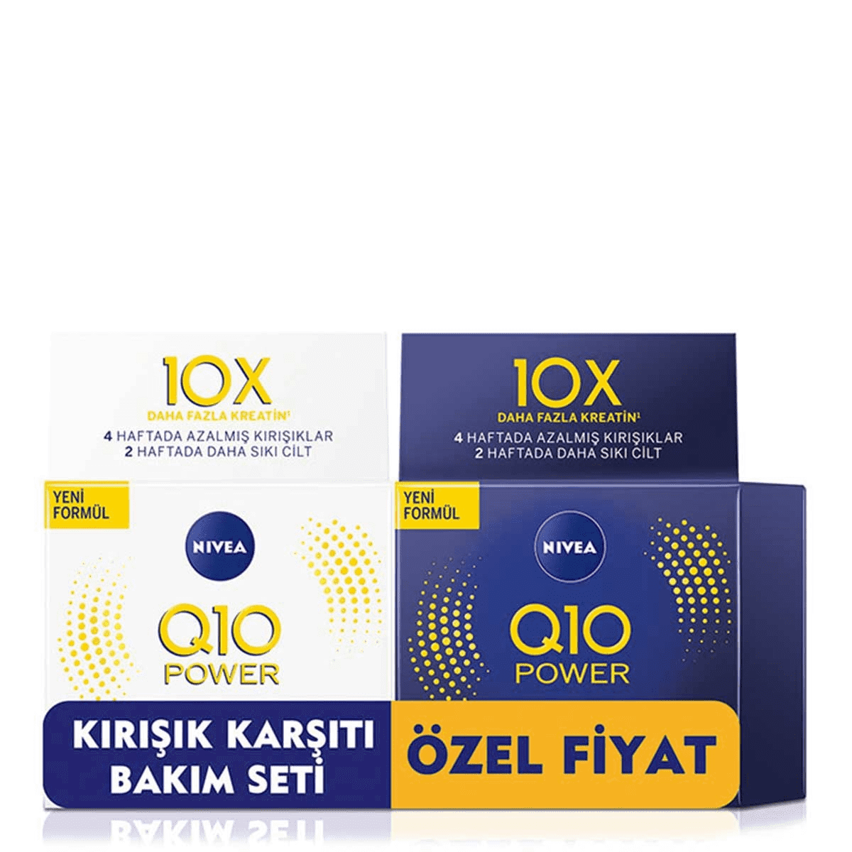 Nivea Q10 Kırışık Karşıtı 50 ml + Gece Kremi 50 ml Gündüz Bakım Kremi